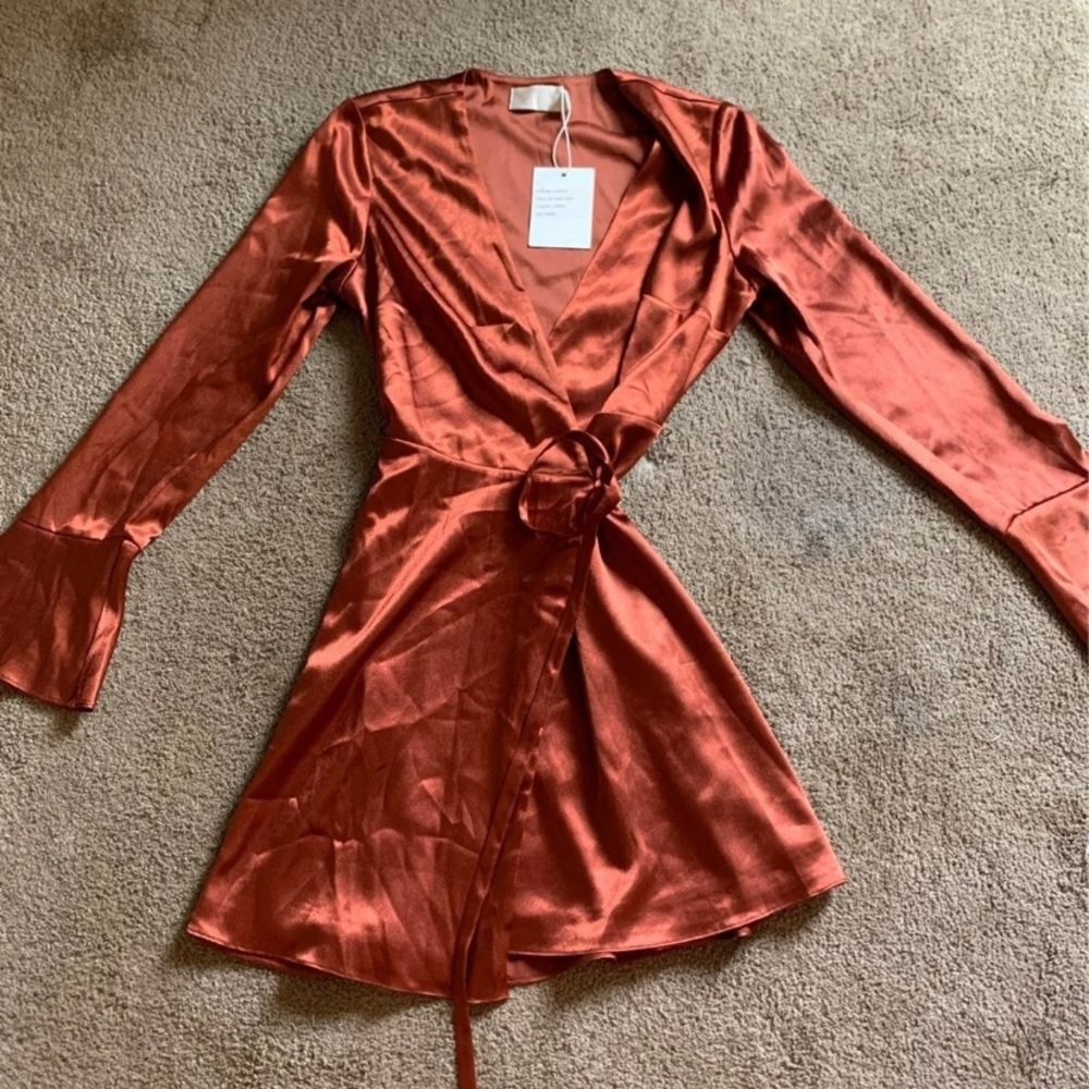 Jetset Diaries Silk Wrap Dress